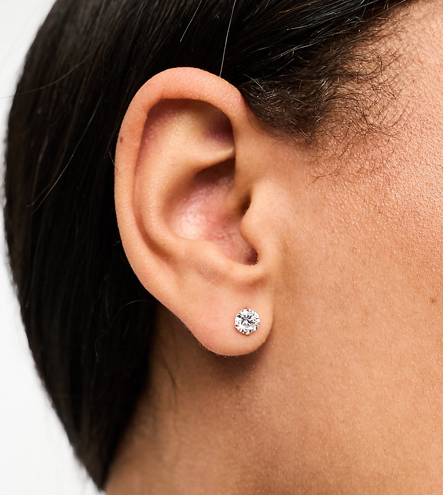 Kingsley Ryan 5mm crystal round stud earrings in sterling silver