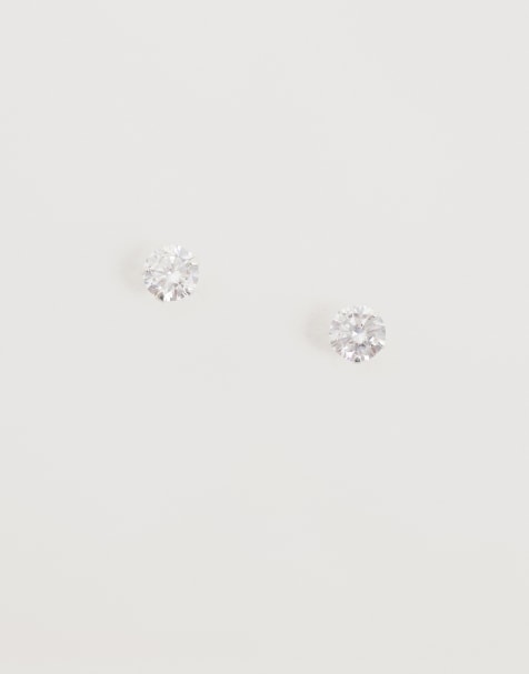 Kingsley Ryan 5mm gemset round stud earrings in sterling silver - view 1