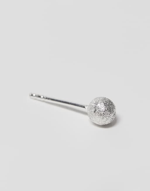Kingsley Ryan - 6 mm ørestikker i sterlingsølv med hamret kugledesign, 3 af 3