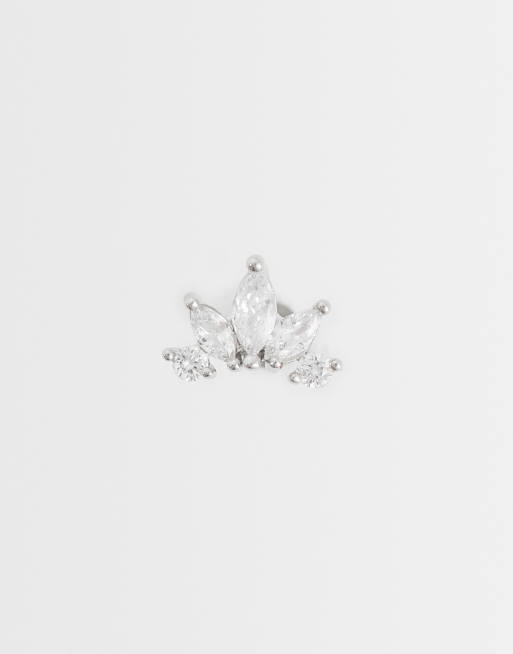 Kingsley Ryan 6mm gemset petal labret in surgical steel, 3 of 3