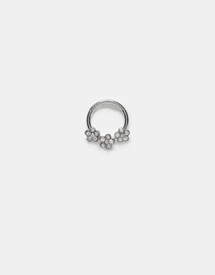 Kingsley Ryan Kingsley Ryan 8mm gemset daisy clicker in sterling silver