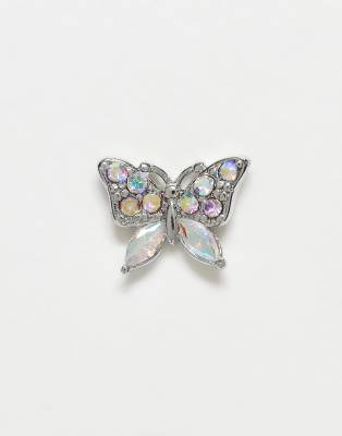 Kingsley Ryan Kingsley Ryan ab gem set buterfly labret piercing-Silver