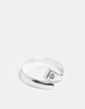 [Kingsley Ryan] Kingsley Ryan adjustable gemset crossover toe ring in sterling silver No Size Clear