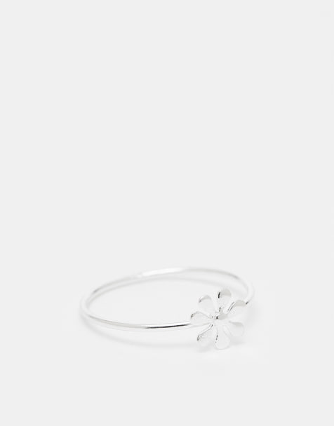 Kingsley Ryan - Anello a fascia in argento sterling con margherita - view 1