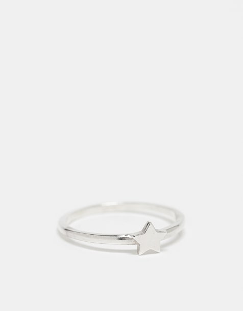 Kingsley Ryan - Anello a fascia in argento sterling con sterline - view 1
