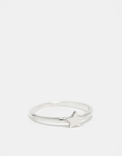 Kingsley Ryan - Anello a fascia in argento sterling con sterline