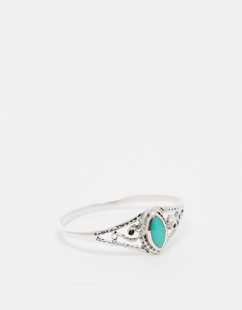 Kingsley Ryan - Anello in argento sterling con pietra turchese a goccia - view 1