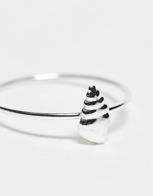 Kingsley Ryan - Bague à motif coquillage - Argent massif