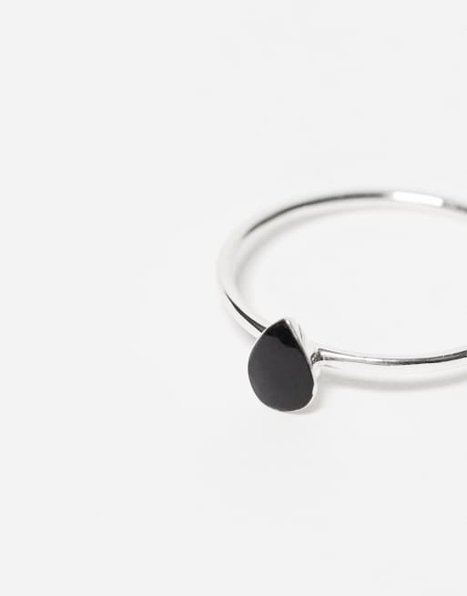 Kingsley Ryan - Bague à pierre noire - Argenté, 3 de 3