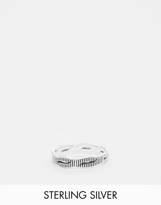 Kingsley Ryan - Bague effet enroulé en argent massif - Argenté