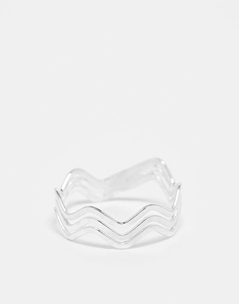 Kingsley Ryan - Bague effet ondulé à superpositions - Argent massif - view 1
