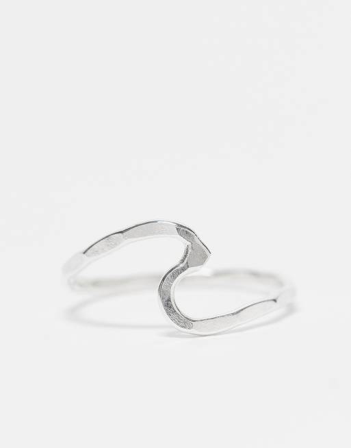 Kingsley Ryan - Bague effet ondulé en argent massif martelé, 3 de 3