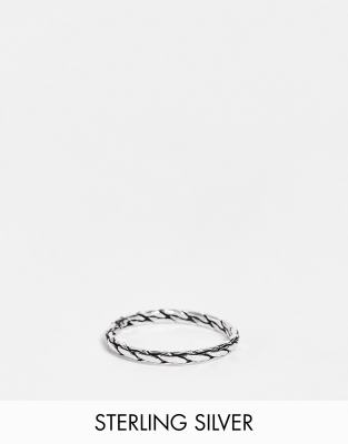 Kingsley Ryan - Bague tressée en argent massif-Argenté