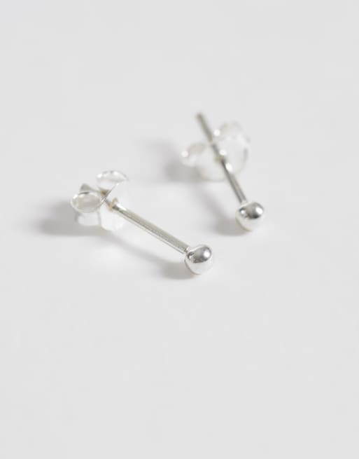 Kingsley Ryan ball stud earrings in sterling silver, 4 of 4