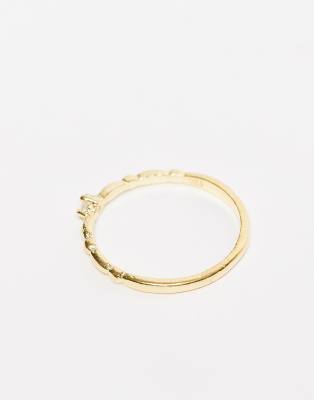 Kingsley Ryan Band Ring With Cubic Zirconia In Gold