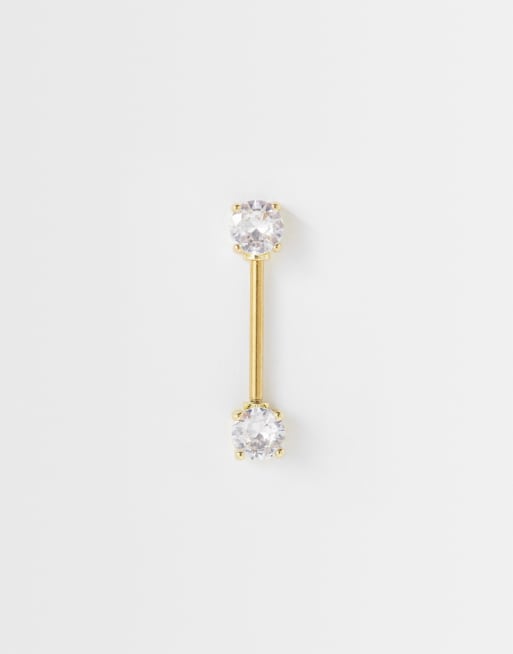 Kingsley Ryan - Barretta per capezzoli color oro con gemme rotonde