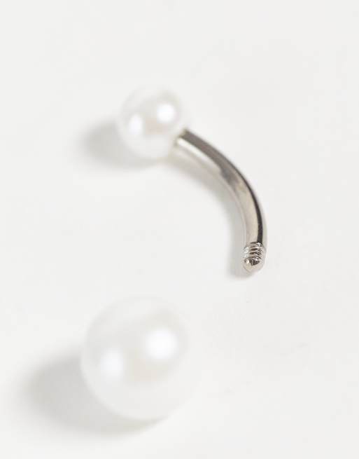 Kingsley Ryan – Bauchnabelpiercing aus Edelstahl mit Perlenbesatz, 4 von 4