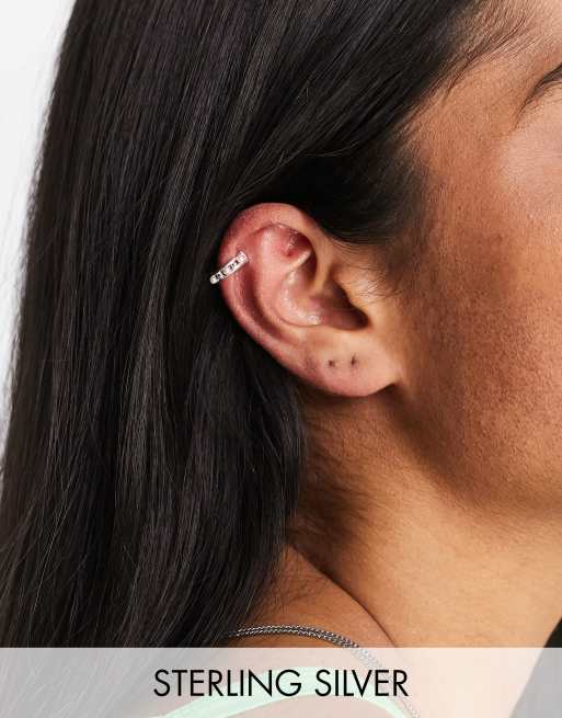 Kingsley Ryan - Bijou d'oreille en argent massif avec perles
