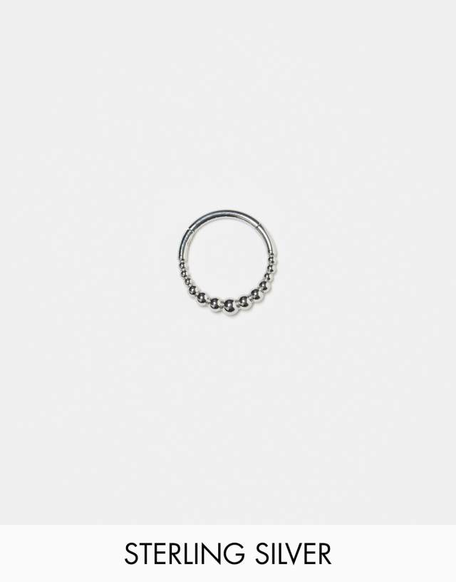 Kingsley Ryan - bobble clicker earring in sterling silver