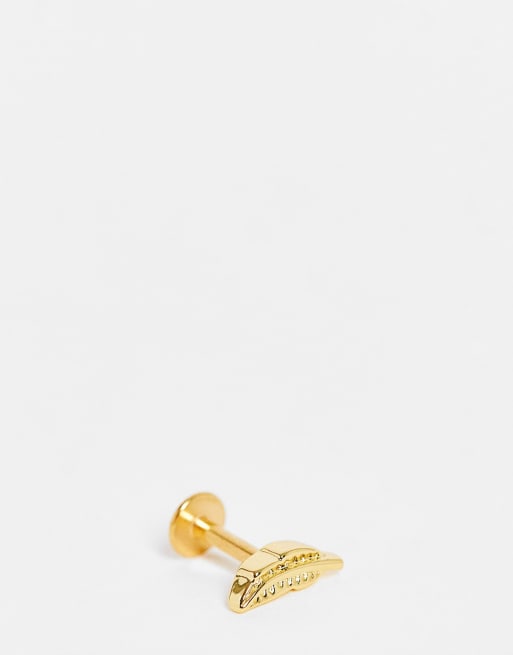 Kingsley Ryan - Boucle d'oreille individuelle style piercing en forme de plume