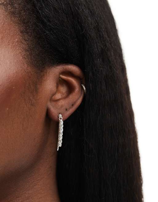 Kingsley Ryan - Boucles d'oreilles à 8 pierres tombantes en argent massif