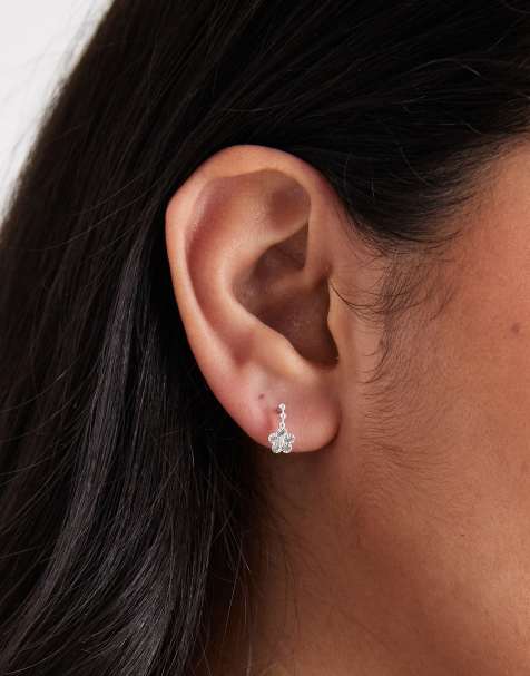 Kingsley Ryan - Boucles d'oreilles à pendants pâquerettes - Argent massif - view 1