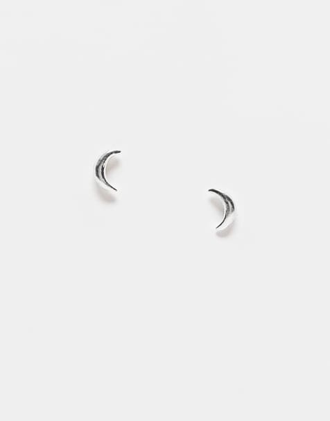 Kingsley Ryan - Boucles d'oreilles avec croissant de lune - Argenté - view 1