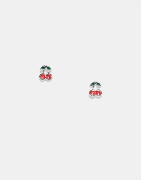 Kingsley Ryan - Boucles d'oreilles cerises - Argent massif - view 1