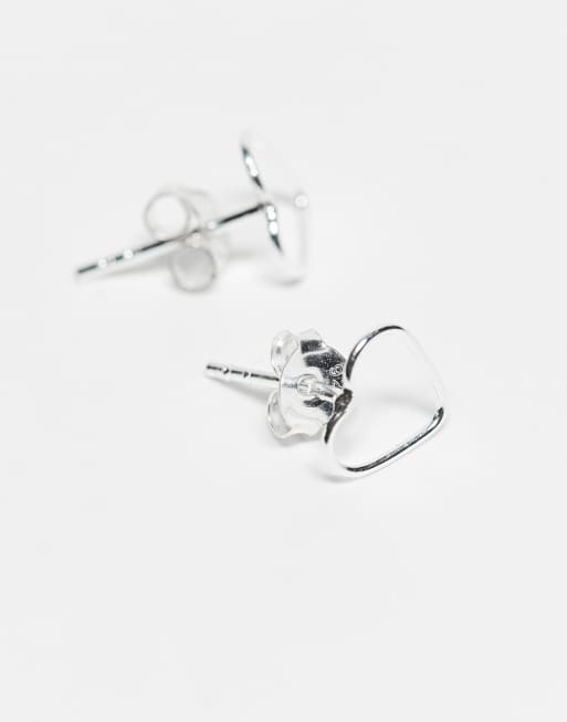 Kingsley Ryan - Boucles d'oreilles cœurs découpés en argent massif, 3 de 3