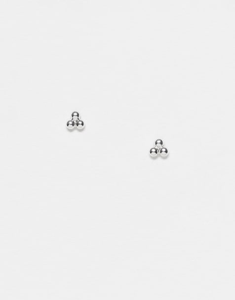 Kingsley Ryan - Boucles d'oreilles en argent massif avec 3 boules - view 1