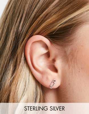 Boucles D'oreilles épingle à Nourrice - Style Gothique Minimaliste - Argenté - Alliage - Pour Femmes Et Filles