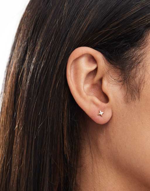 Kingsley Ryan - Boucles d'oreilles en plaqué or avec étoile à strass