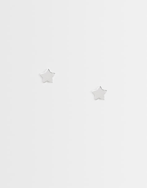 Kingsley Ryan - Boucles d'oreilles étoiles plates en argent massif - view 1