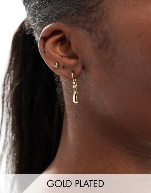 Kingsley Ryan - Boucles d'oreilles façon goutte d'eau en plaqué or
