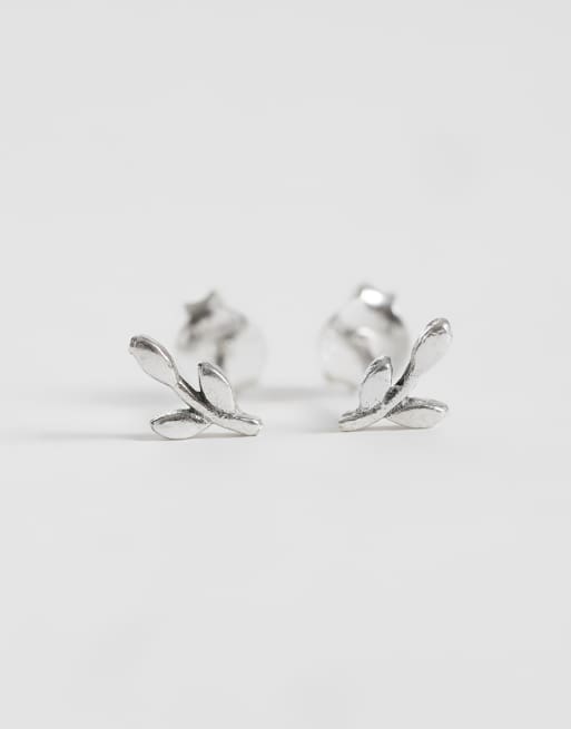 Kingsley Ryan - Boucles d'oreilles pétales en argent massif, 4 de 4