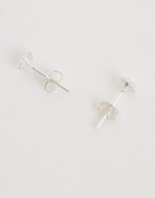 Kingsley Ryan - Boucles d'oreilles rondes 5mm avec pierre en argent massif, 3 de 4