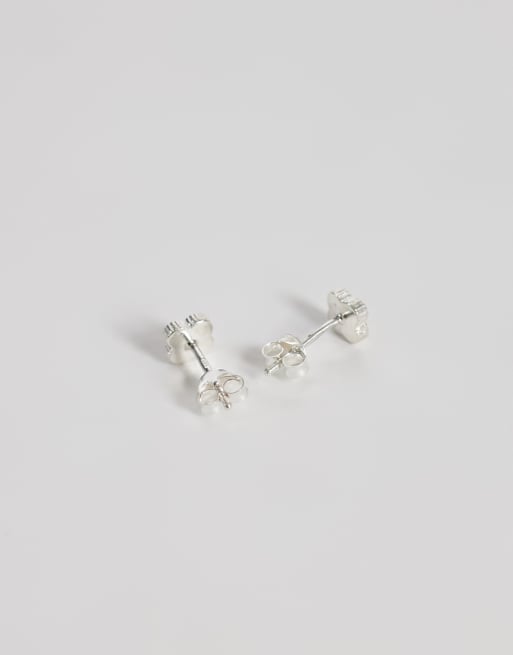 Kingsley Ryan - Boucles d'oreilles trèfle en argent massif avec perle fantaisie, 3 de 4