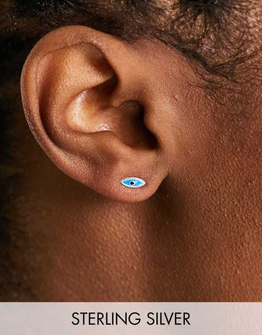 Kingsley Ryan - Boucles d'oreilles yeux en argent massif