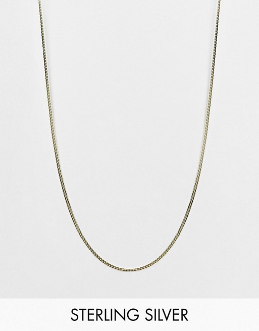 Kingsley Ryan chain necklace in sterling silver gold plate ...