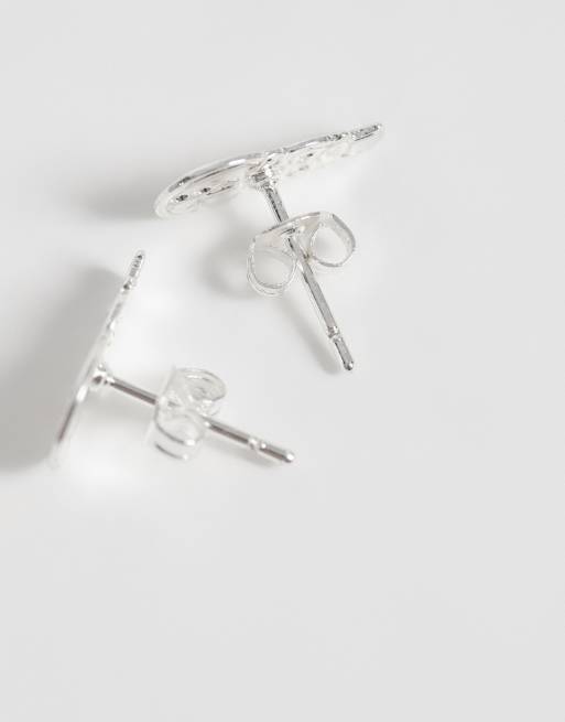 Kingsley Ryan Christmas snowman stud earrings in silver plated, 3 of 3