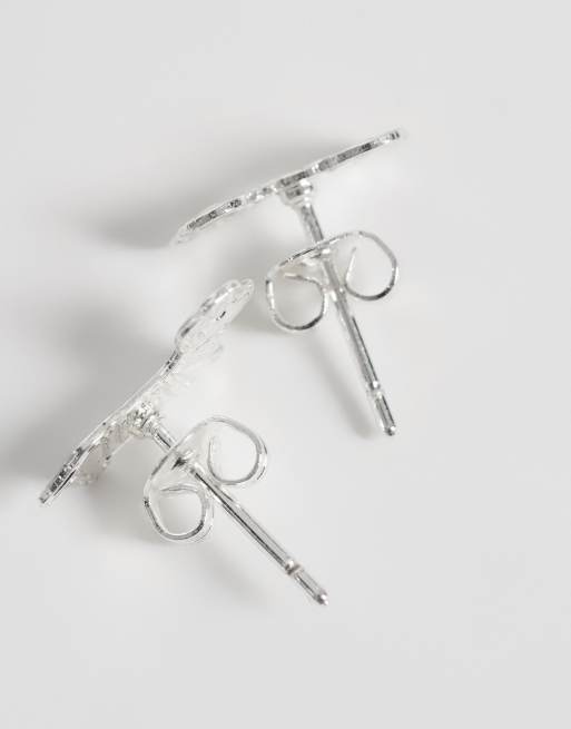 Kingsley Ryan Christmas sweater dog stud earrings in silver plated, 3 of 4