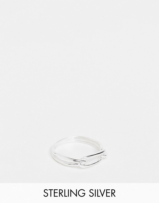 Kingsley Ryan chunky ring with chain links in sterling silver