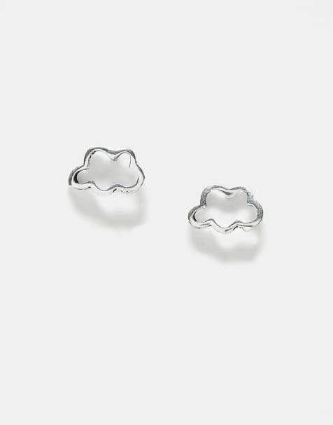 Kingsley Ryan cloud stud earrings in sterling silver - view 1