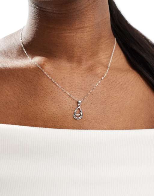 Kingsley Ryan - Collana in argento sterling con ciondolo a doppia goccia