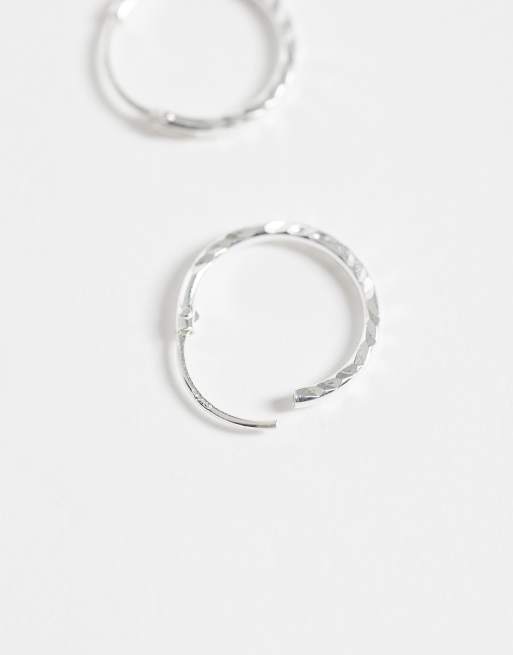 Kingsley Ryan – Creolen aus Sterlingsilber mit Diamantschliff, 12 mm, 3 von 4