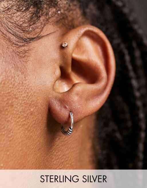 Kingsley Ryan – Creolen aus Sterlingsilber mit gewickeltem Design, 12 mm