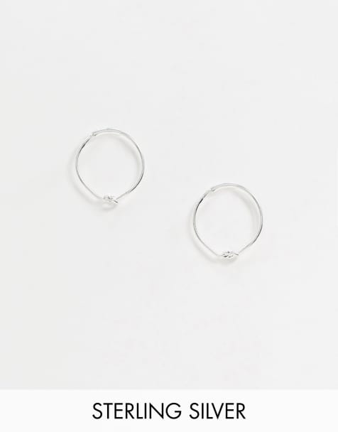 Kingsley Ryan – Creoler i sterlingsilver med knutdesign, 14mm, endast hos ASOS - view 1
