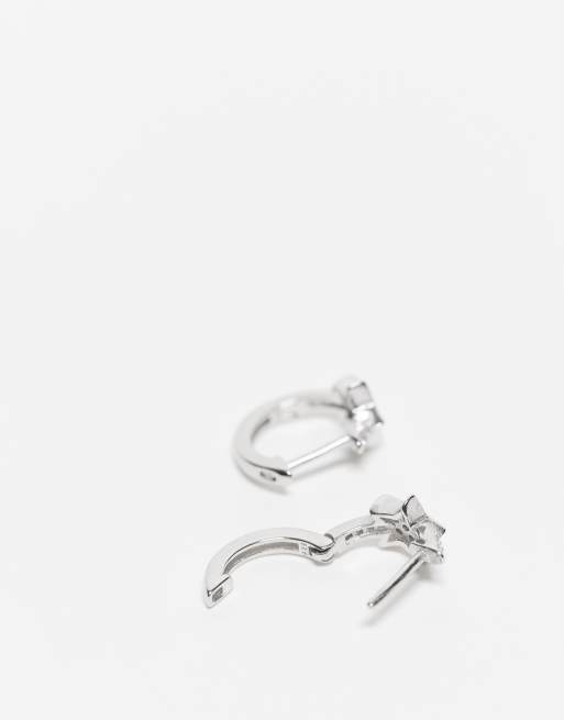 Kingsley Ryan - Créoles 10 mm à cristaux et étoile - Argent massif, 3 de 3