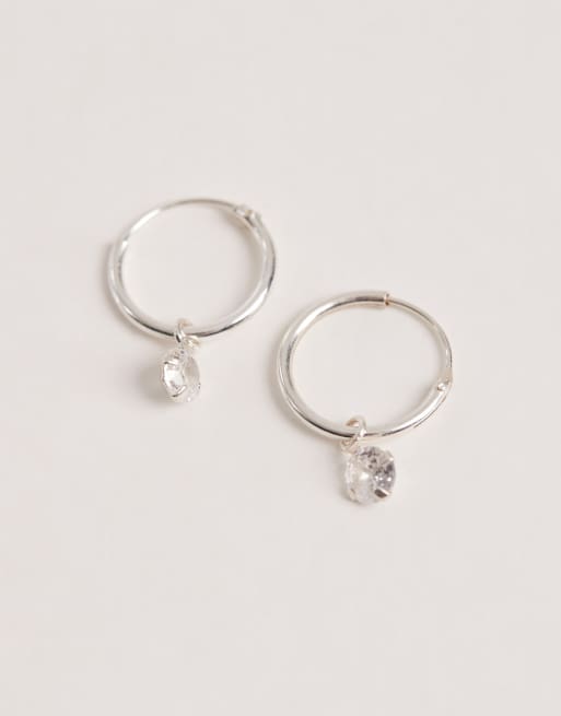 Kingsley Ryan - Créoles 10 mm à pendants cristaux - Argenté, 3 de 3