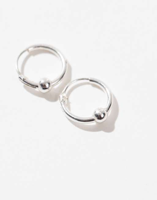 Kingsley Ryan - Créoles 10 mm en argent massif avec breloques boules, 2 de 3